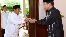 Menteri Pertahanan Prabowo Subianto bersilaturahmi ke kediaman Presiden Joko Widodo. (Dok. Tim Media Prabowo Subainto)