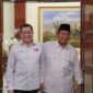 Ketua Umum Partai Gerindra Prabowo Subianto menerima kunjungan dari Ketua Umum Partai Perindo Hary Tanoesudibjo. (Dok. Tim Media Prabowo Subianto)