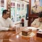 Menteri Pertahanan (Menhan) RI Prabowo Subianto menerima kunjungan kerja Menteri Pemuda dan Olahraga (Menpora) Dito Ariotedjo. (Dok. Tim Media Prabowo Subianto)