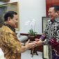 Menteri Pertahanan (Menhan) Prabowo Subianto, menerima kedatangan Ketua MPR Bambang Soesatyo (Bamsoet). (Foto Dok. Tim Media Prabowo)
